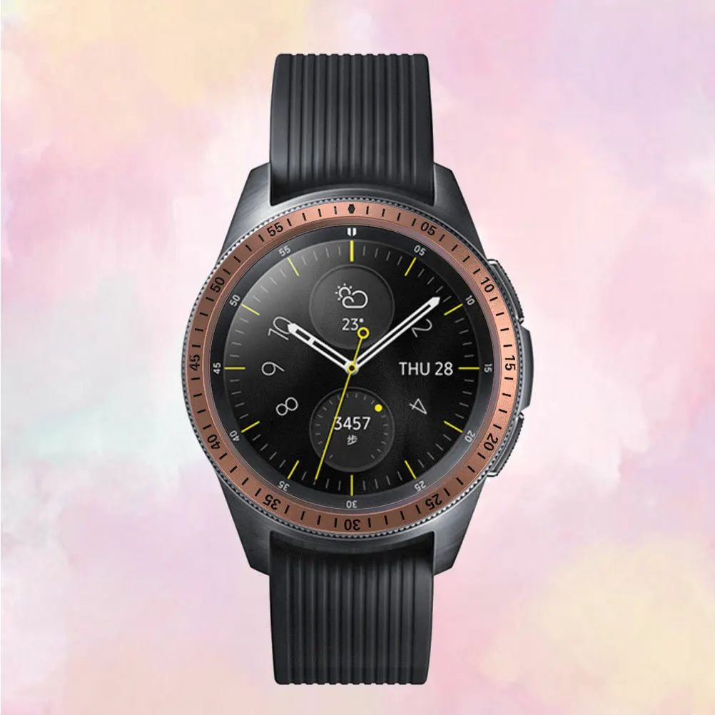 

Стальной циферблат для часов, безель, кольцо, защитная рамка, чехол, совместимые часы, 42 мм, корпус из розового золота, умные часы с защитой от царапин