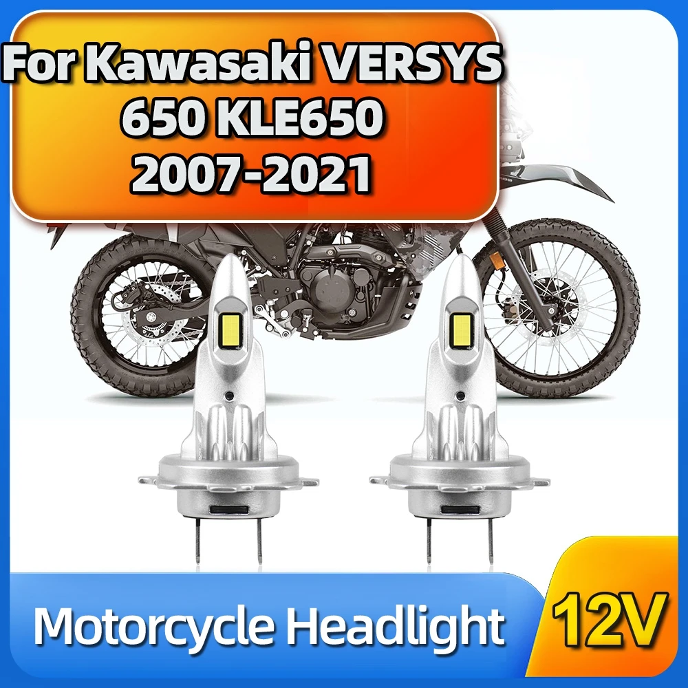 

LED 12V Motorcycle Headlight Bulb 60000LM For Kawasaki VERSYS 650 KLE650 2007 2008 2009 2010 2011 2012 2013 2014 2015 2016- 2021