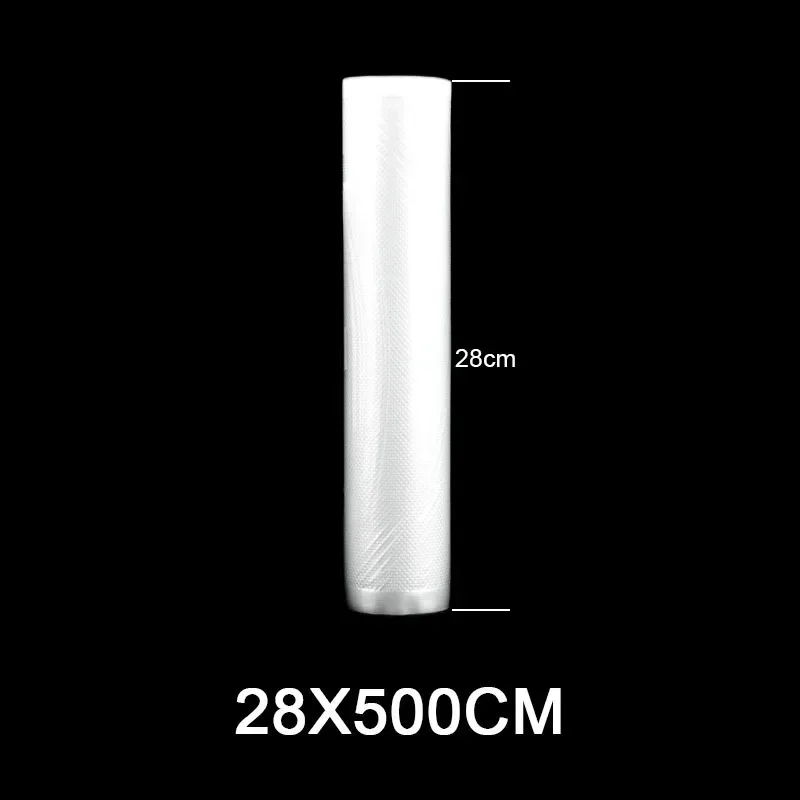 Luckima Lebensmittel-Vakuum-Aufbewahrungsverpackungsbeutel für Vakuumierer, Fleisch, Obst, Gemüse, Sous-Vide-Kochbeutel, 12/15/20/25/28 cm, 500 cm/Rolle 5