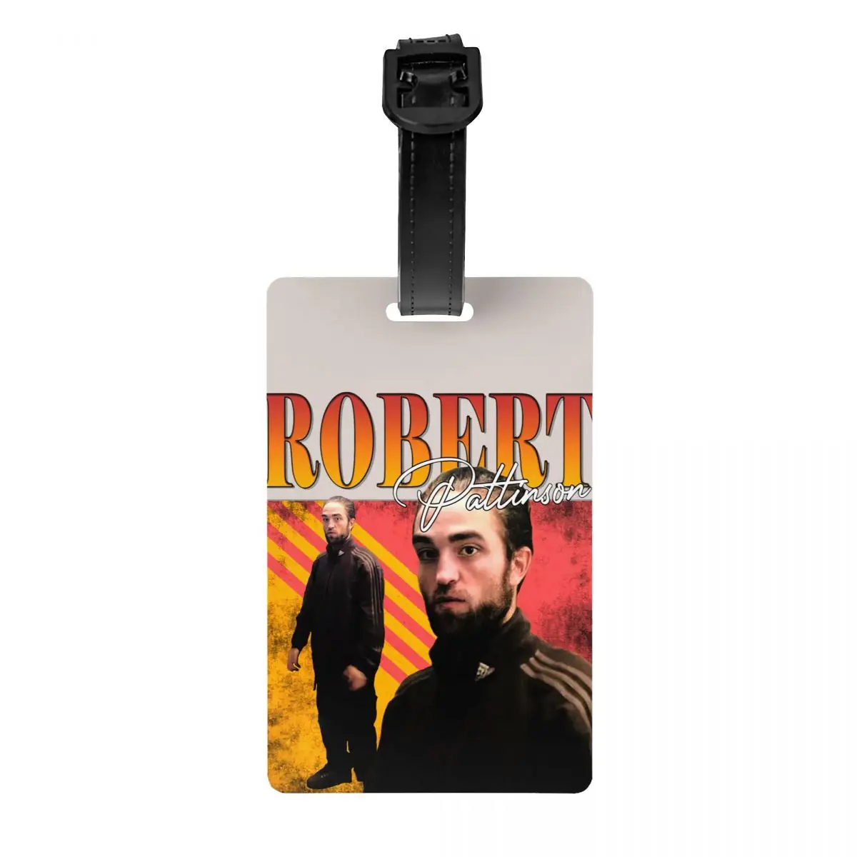 Funny Robert Pattinson Standing Meme Luggage Tag Privacy Protection Rtero Humor Rob Baggage Tags Travel Bag Labels Suitcase