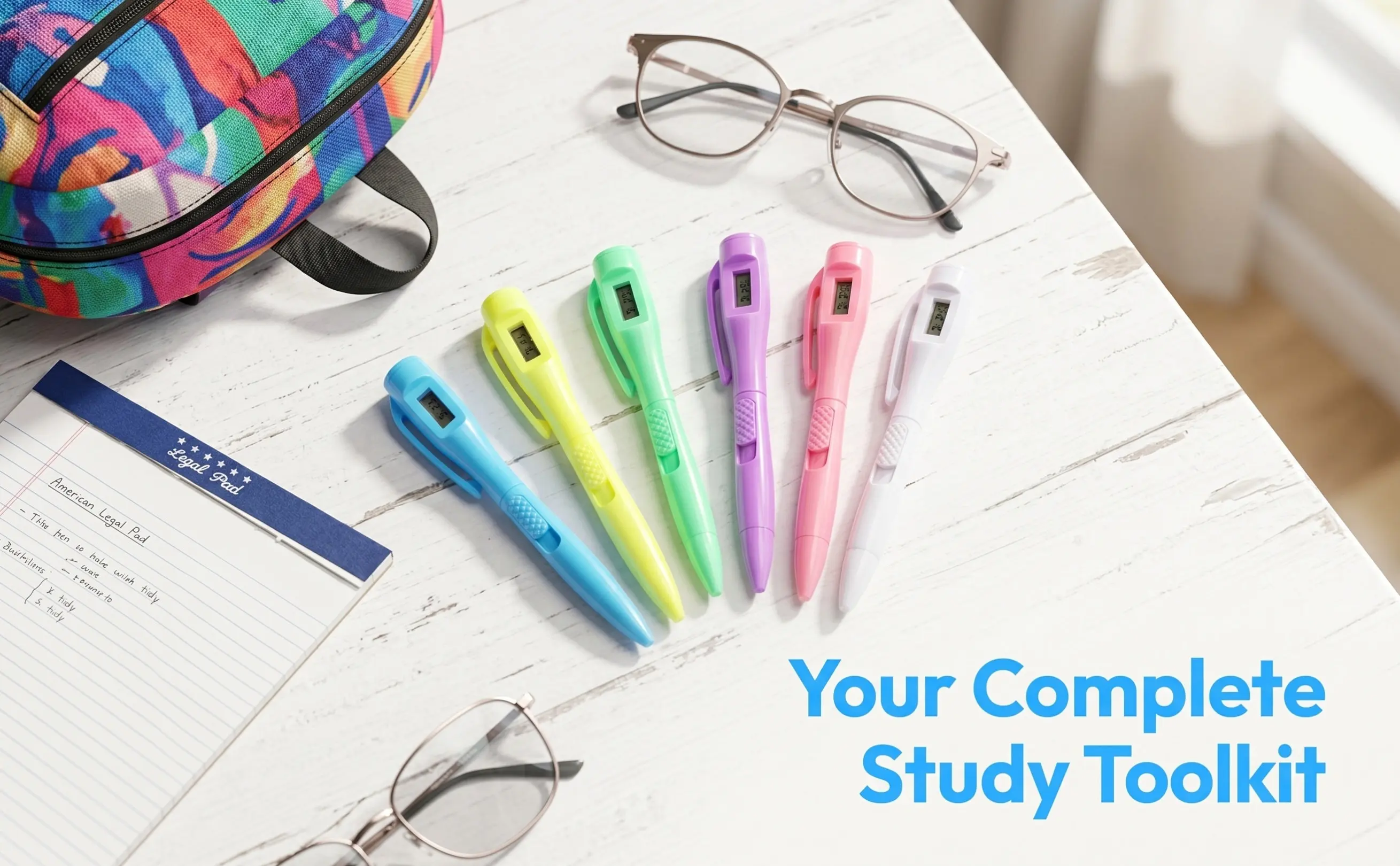 6Pcs Fine Point Time Clock Ballpoint Pen Exam Writing Note Taking Educational Tool Fine-Point Writing Pen Fancy Pens