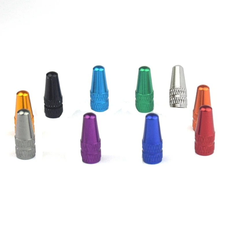 100PCS Bicycle Presta Valve Cap Aluminum Presta Cycling Valve Cap Bicycle Bike Tire Caps French Style Cap Dust Covers