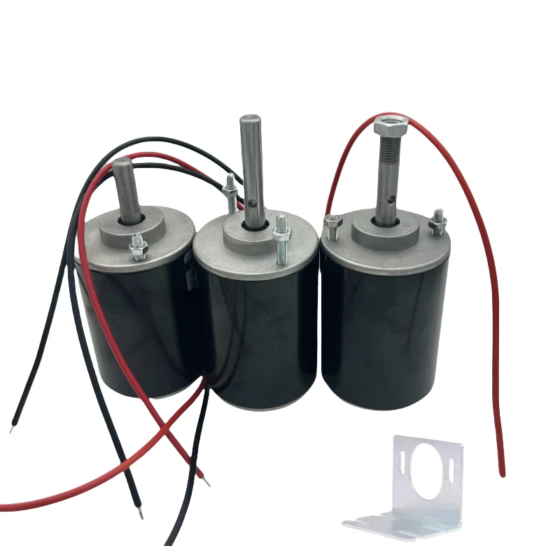 XD-3420 30W High Torque DC Motor 12V/24V Permanent Magnet Motor Mini DC Motor DIY Generator Motor CW/CCW with Bracket
