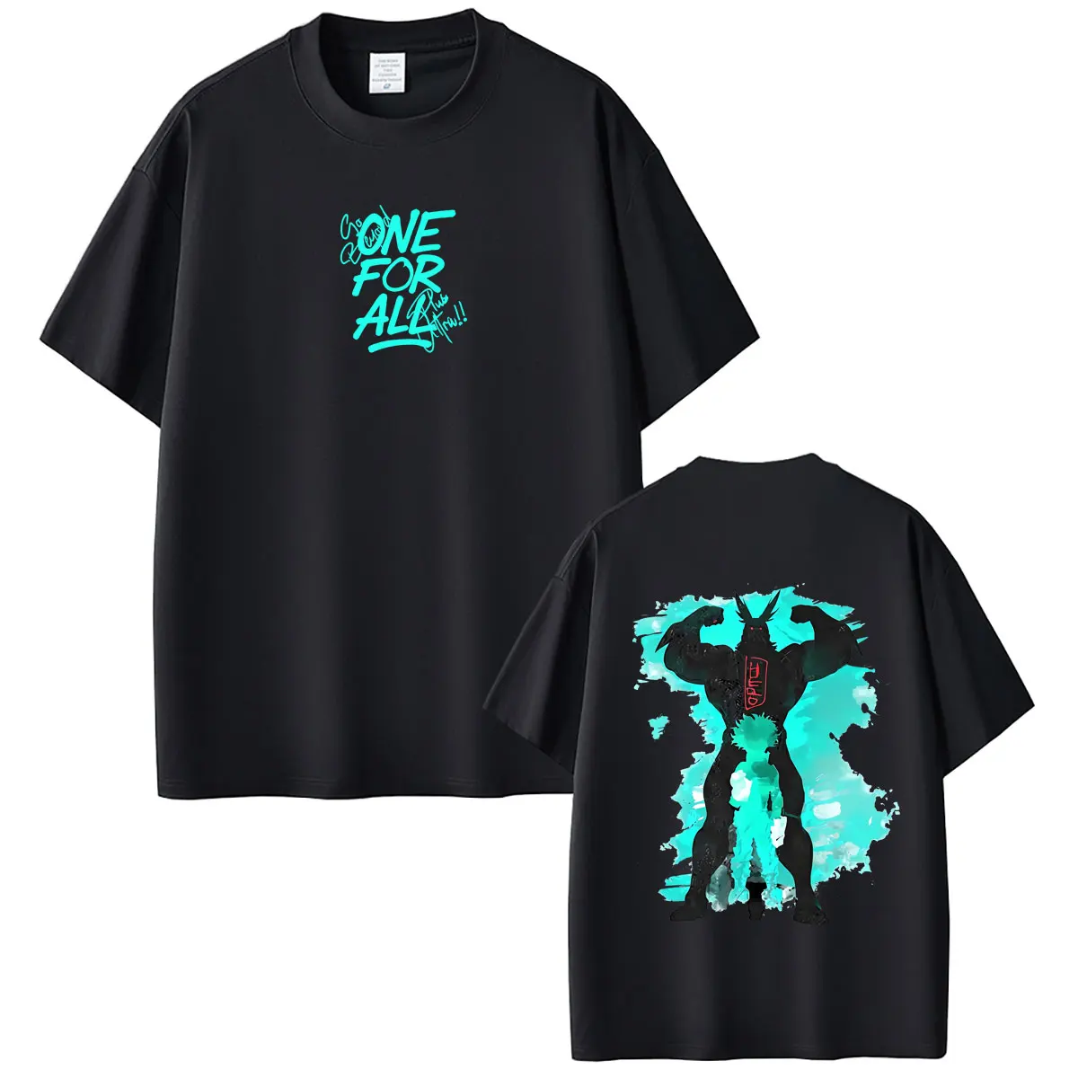 

Hot Sale Anime My Hero Academia Midoriya Izuku One for All T-shirt Men Women Fashion Oversized Streetwear Male Casual T Shirts