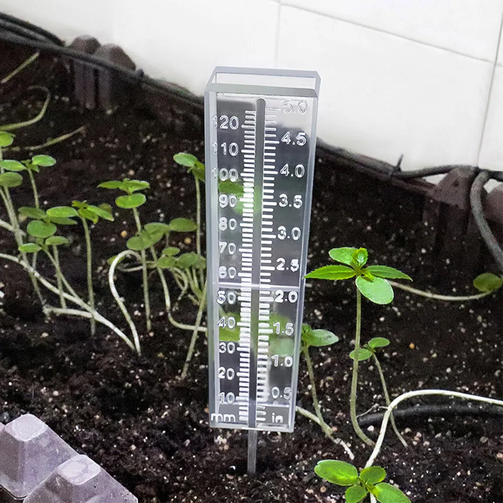 6Pcs Rain Gauge Plastic Outdoor Decorative Accurate Rainfall Measurement Tool Garden Yard Rain Measure Gauge Yard Decor