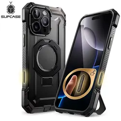 SUPCASE For iPhone 16 Pro Case with Camera Control Capture Button UB Grip Heavy Duty Rugged Magnetic Phone Case with Stand