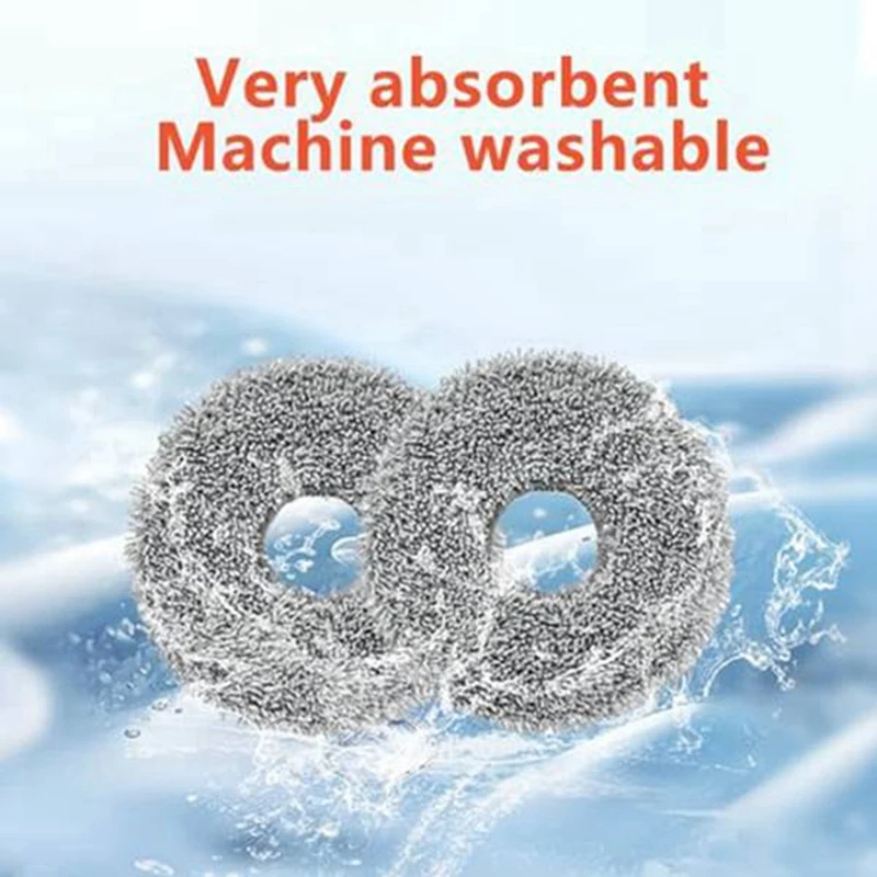 12PCS Mop Pads For Roborock Qrevo Master/V20/P10S Pro Robot Vacuum Cleaner Replacement Parts Microfiber Mop Cloth