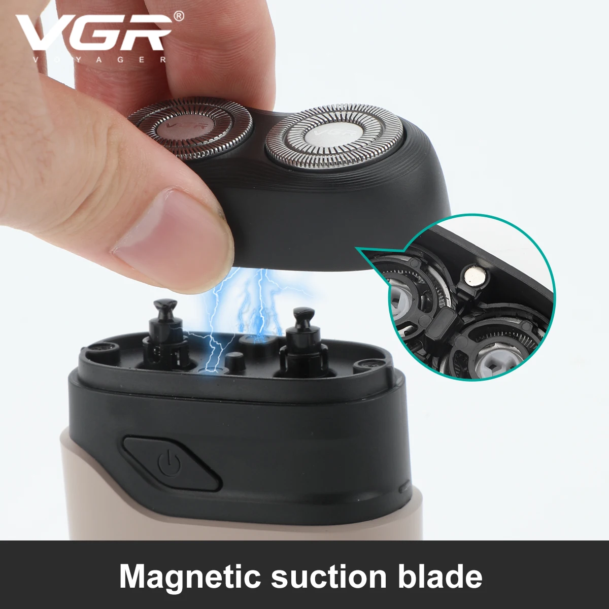 VGR Hair Trimmer Professional Waterproof Travel Mini Beard Trimmer IPX7 Portable Reciprocating Foil Trimmer for Men V-345