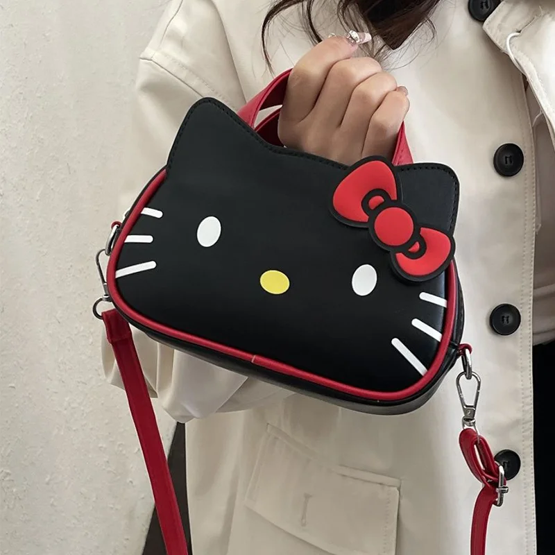 

Sanrio Hello Kitty сумка через плечо для девочек на одно плечо для хранения на молнии для путешествий ручной Kawaii аниме мультфильм модная новая посылка