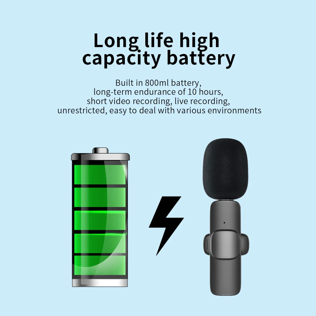 ميكروفون لاسلكي صغير متوافق مع تقنية البلوتوث، ملحقات الهاتف المحمول بميكروفون لاسلكي، بديل واجهة لنظام iOS