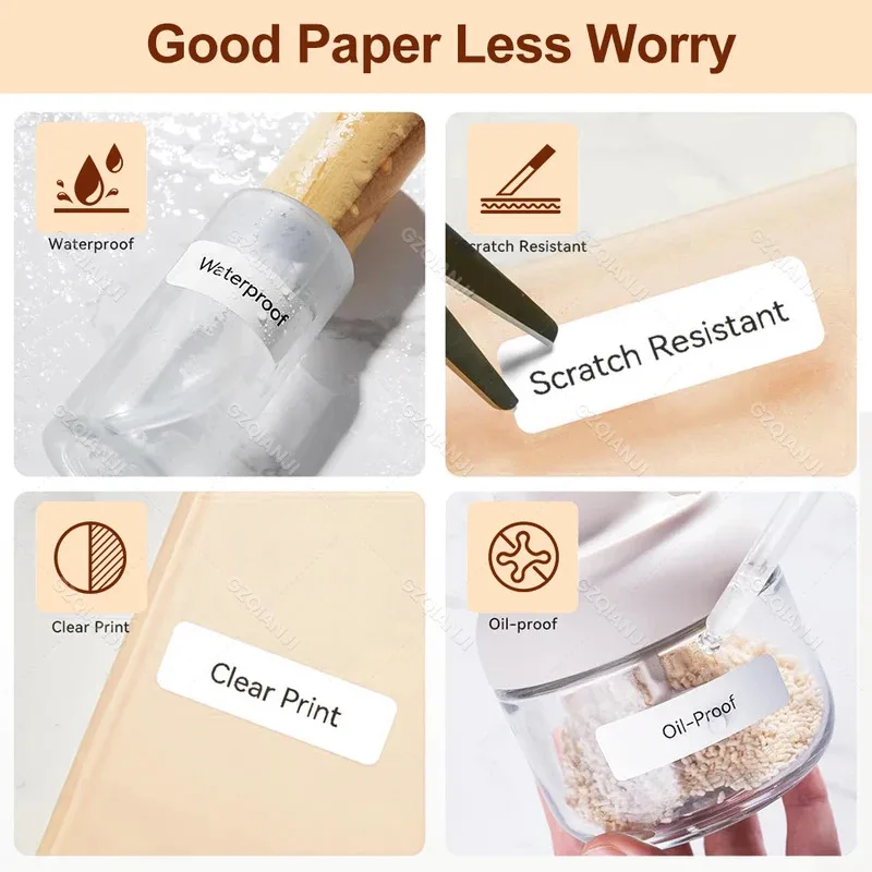 ¡Papel especial para uso especial! Rollo de papel de etiqueta, 15*30mm 12*30mm 15*50mm, pegatina adhesiva impermeable, imprime claramente y se pega duradera