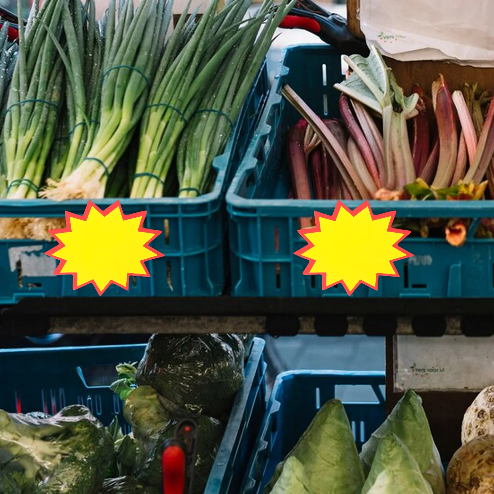

100pcs Price Small Paper Retail Sale Signs Supermarket Store Tags Clear Visibility Easy Installation Vegetable Fruit
