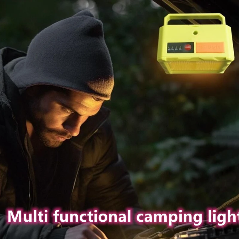 مصباح التخييم في الهواء الطلق فانوس التخييم الشمسية القابلة لإعادة الشحن LED مصباح الخيمة مع المغناطيس قوية قوة البنك مصباح الطوارئ 3600mAh
