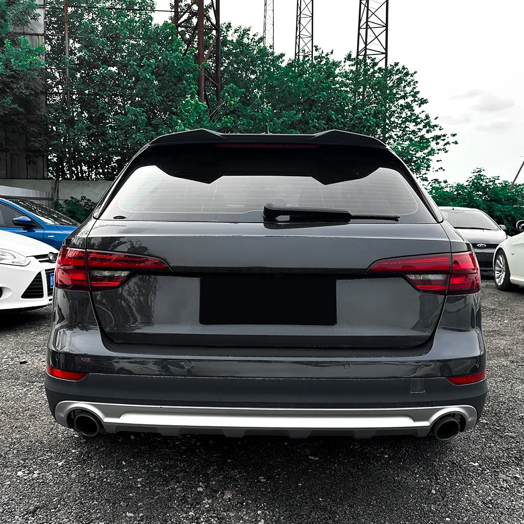 For Audi A4 B9 Avant S-line 2017-2024 Car Rear Roof Spoiler Rear Trunk Wing Lip Top Tail Wings Bodykit Tuning view 2