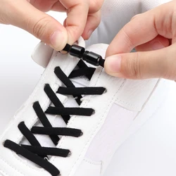 Elastic laces Sneakers No tie Shoe laces Round Shoelaces without ties Quick Shoelace for Shoes Kids Adult One Size fits All Shoe