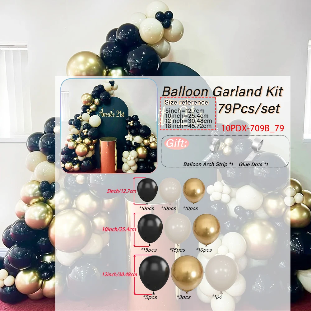 طقم قوس البالونات لحفلات العمر، وحفلات أعياد الميلاد، والاحتفالات العطلات، والديكور الداخلي والخارجي للغرف #4