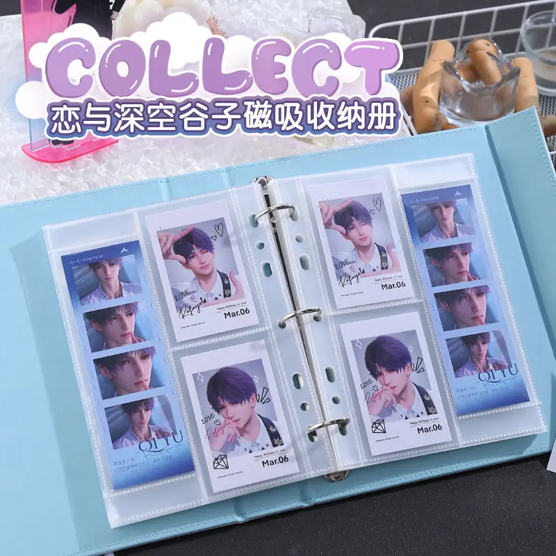 Color Blocking A5 Binder Kpop D Ring Photocard Collect Book Magnetic Buckle Card Holder Idol Photo Card Album