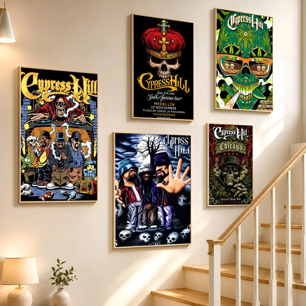 Music HipHop Legendary Cypress Hill Poster High-definition waterproof stickers, suitable for home décor,holiday decorations