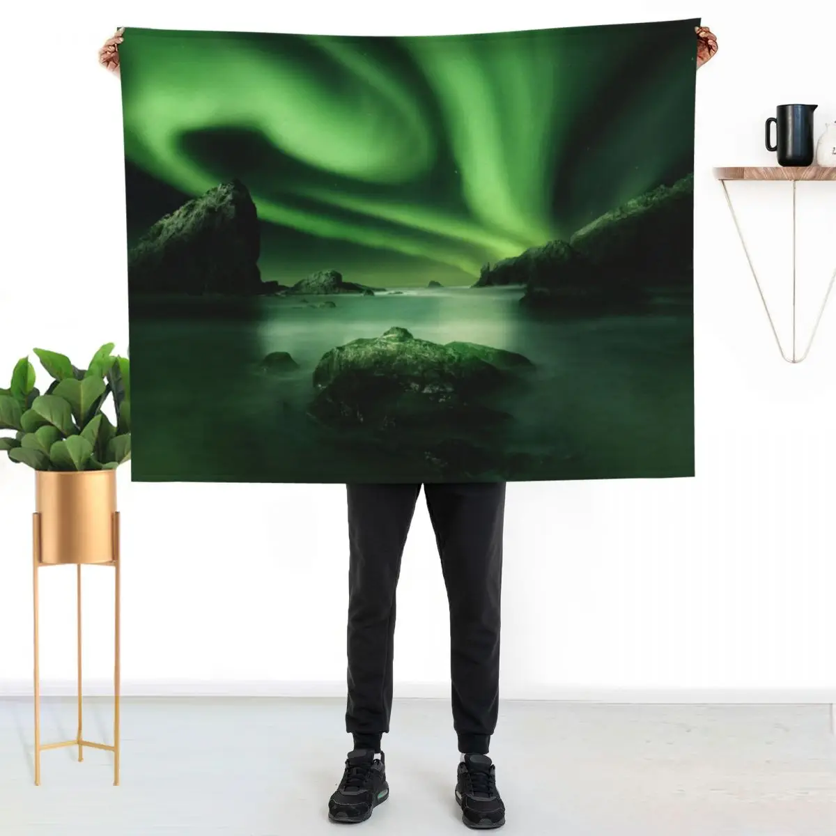 Aurora Northern Lights Reflection Throw Blanket Comforter Stuffeds christmas decoration for babies Retros Tourist Blankets