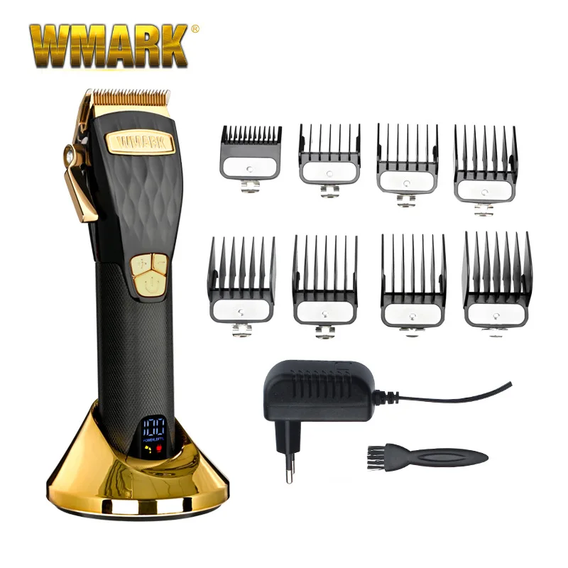 W MARK Hair Cutter Professional Rechargeable Clipper for Men 110V EU Hairdresser Barber Machine with Charging Dock 2500mAh WMARK