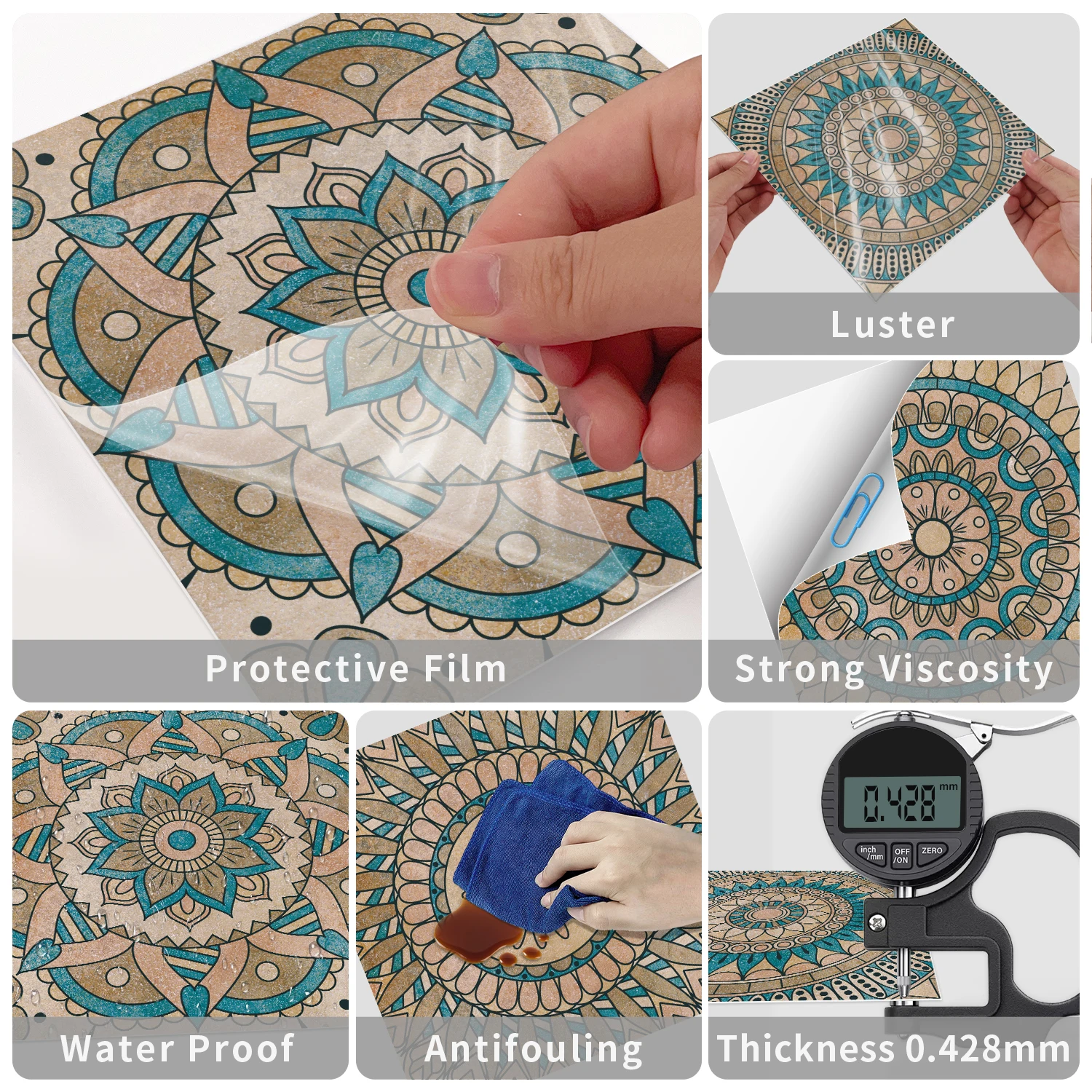 Bohemian Mandala self-adhesive wall stickers for homestay background wall renovation/artistic style shop wall decoration