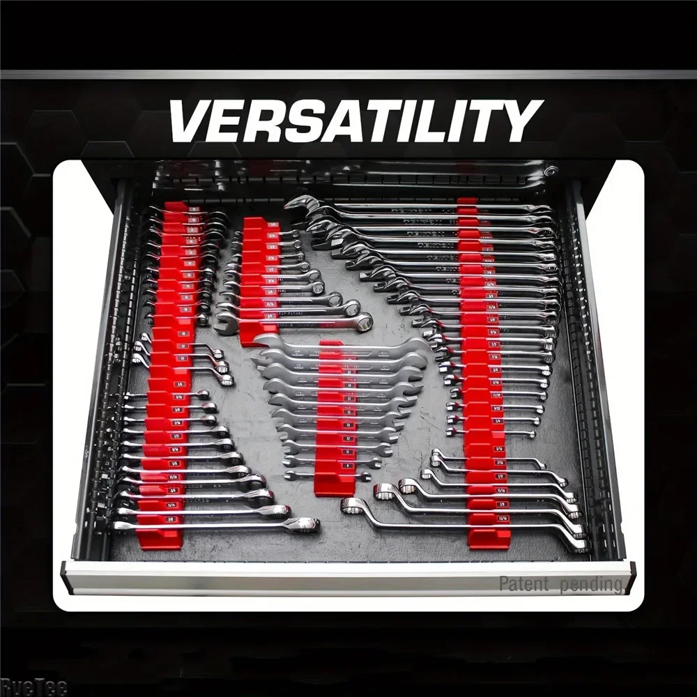Adjustable Wrench Organizer Rack and Display Stand for Easy Organization Durable Plastic Tool Storage with 20 Slots