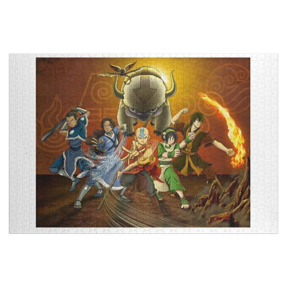 Anime Avatar The Legend Of Aang poster Jigsaw Puzzle Baby Toy Wooden Boxes Personalized Baby Object Puzzle