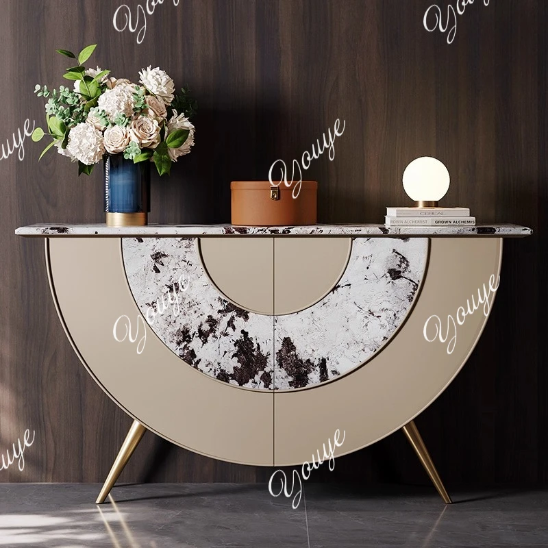 

Light luxury Xuanguantai locker storage cabinet post-modern simple marble customization advanced sense