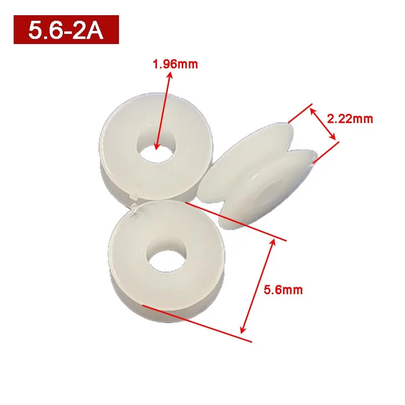 5.6-2A Thin Plastic Belt Pulley Wheel Diameter 5.6mm Thickness 2.2mm Hole 2mm Tight Fitting Motor Model Toy Accessories 5.6*2A