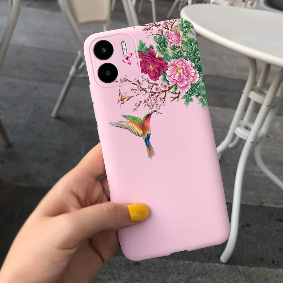 Silicone Phone Cover For Xiaomi Redmi A2 RedmiA2 A 2 Case Bumper Soft TPU Feather Cow Sunflower Coque For Redmi A2 Capas Etui
