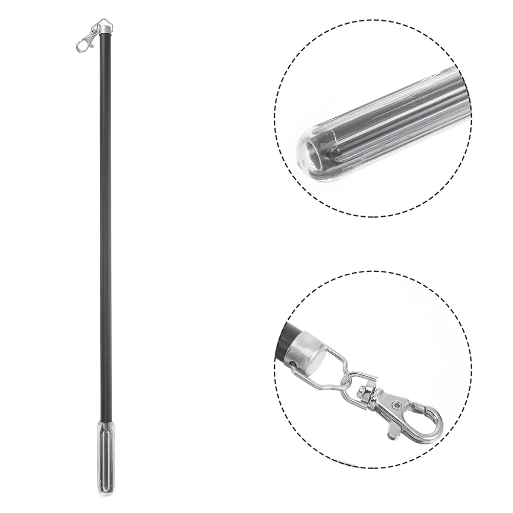 

Curtain Rod 60cm Aluminum Alloy Manual Push Pull Wand White Vertical Handle Keychain Buckle For Blinds Drapery Rods