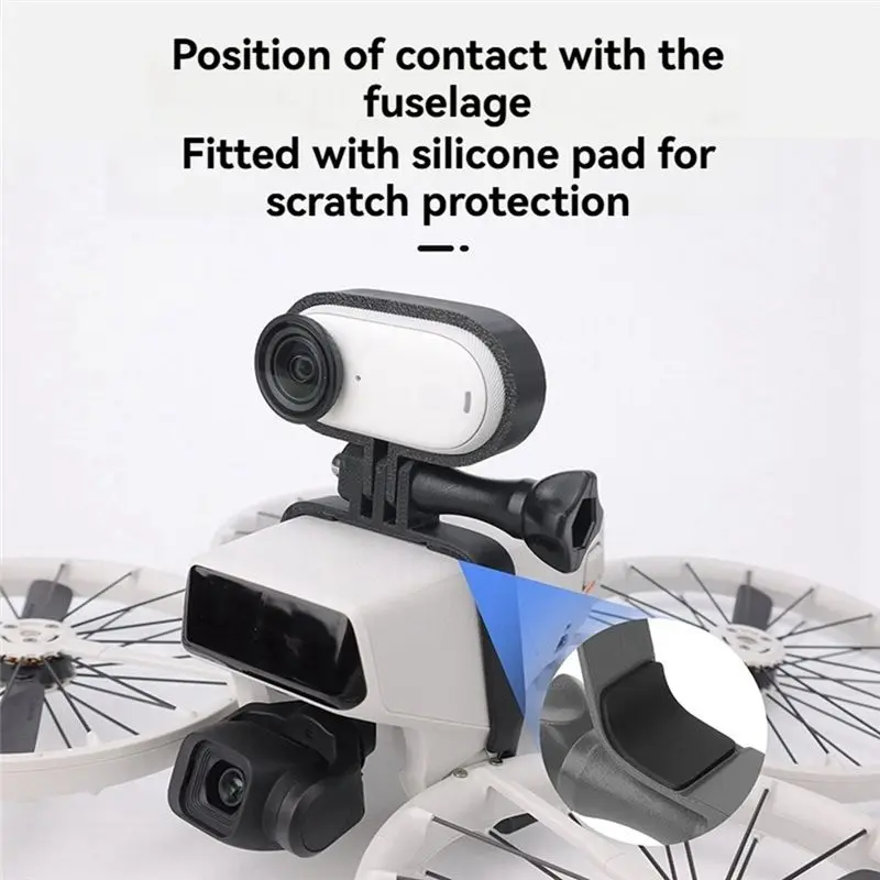 DT98 Upper Expansion Bracket for DJI Flip Drone Top Action Camera Holder for GoPro Go3s Adapter Accessories
