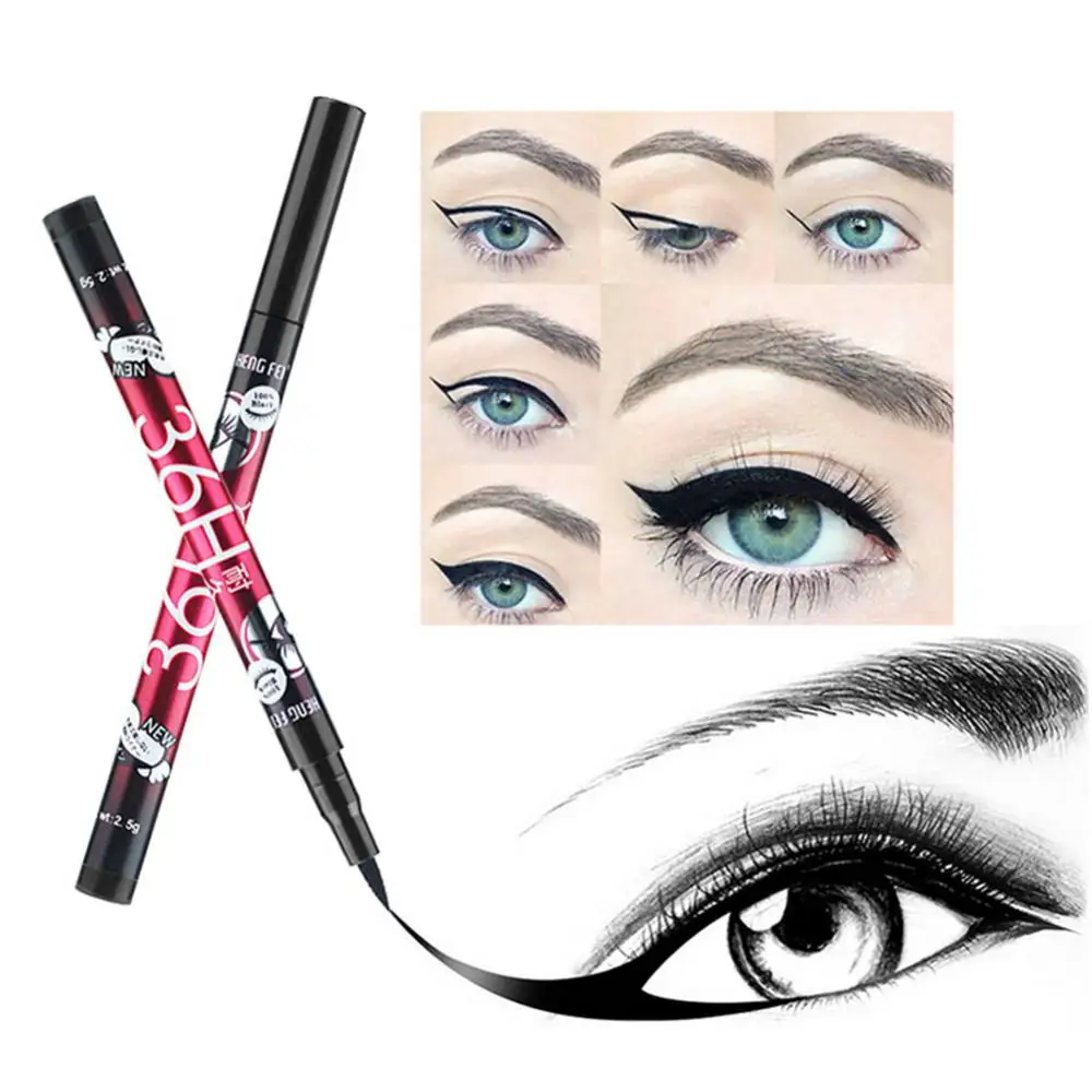 Eyeliner Pencil 36H Black Liquid Eyeliner Quick-drying Waterproof Long Lasting Not Blooming Pencil Eyes Makeup Cosmetics Tools