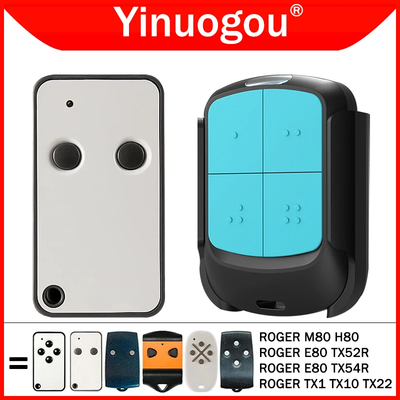 3 قطعة روجر E80/TX52R/2 TX54R TX22 H80 M80 TX1 TX10 باب المرآب ناسخ ريموت كنترول 433.92 ميجا هرتز بوابة كهربائية فتاحة التحكم