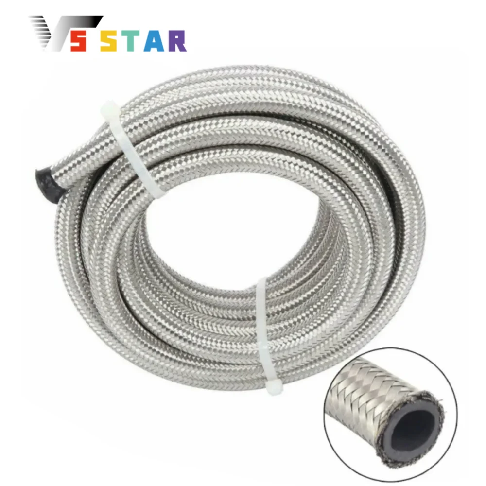 

Универсальный 6,1 м AN12 нейлоновый и плетеный топливный шланг из нержавеющей стали, масляный газ, воздушная линия для гидравлического насоса жидкости, газовая система охлаждающей жидкости