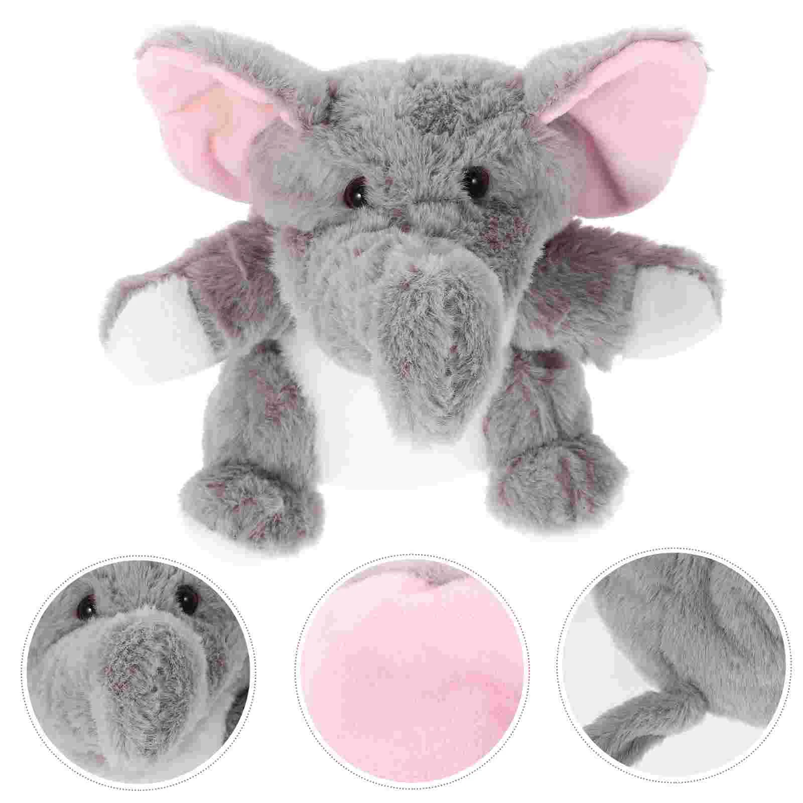 Handpop met gevulde olifant Interactief dierenspeelgoed Schattig knuffeldier Marionet Speeltje interactief kinderspeelgoed