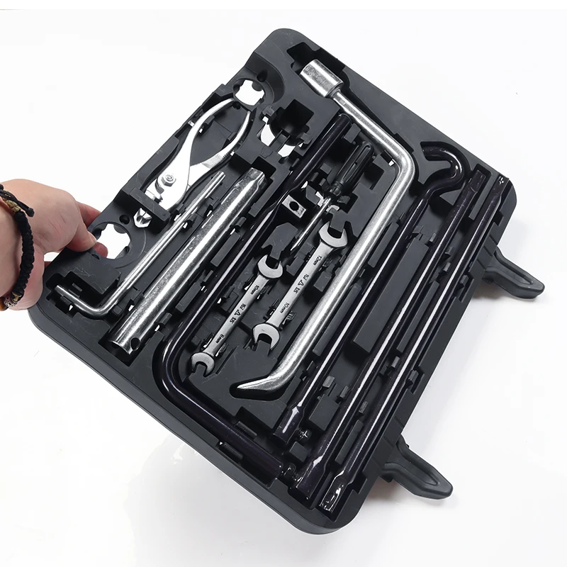 For Toyota 2010 2023 Land Cruiser Prado 150 LC150 Lexus GX 460 Car Trunk Tool Box Portable Vehicle Emergency Kit Box Accessories