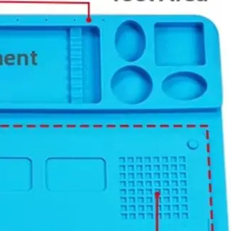 Heat Resistant Silicone Soldering Mat 48x36cm Non-slip Repair Pad For Electronics Phone Computer DIY Welding Work Station Tool