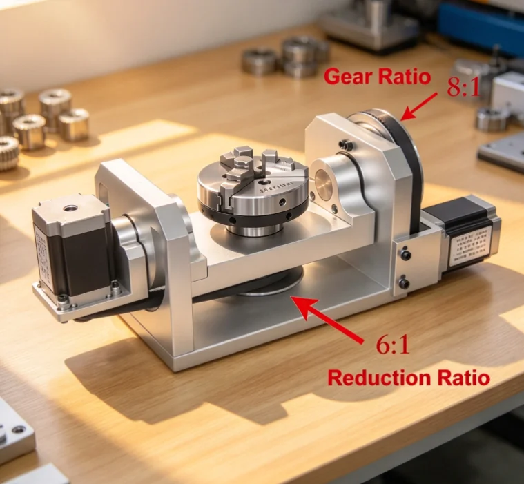 CNC Rotary Axis 4th 5th Axis 100mm 3 Jaw Chuck Rotation Axis For Metal Wood Router Milling Machine
