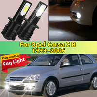 For Opel Corsa C B 1993-2006 2000 2001 2002 2003 2004 2005 2X LED Car Light Front Bulb Fog Lamp 20000LM Ultra Bright