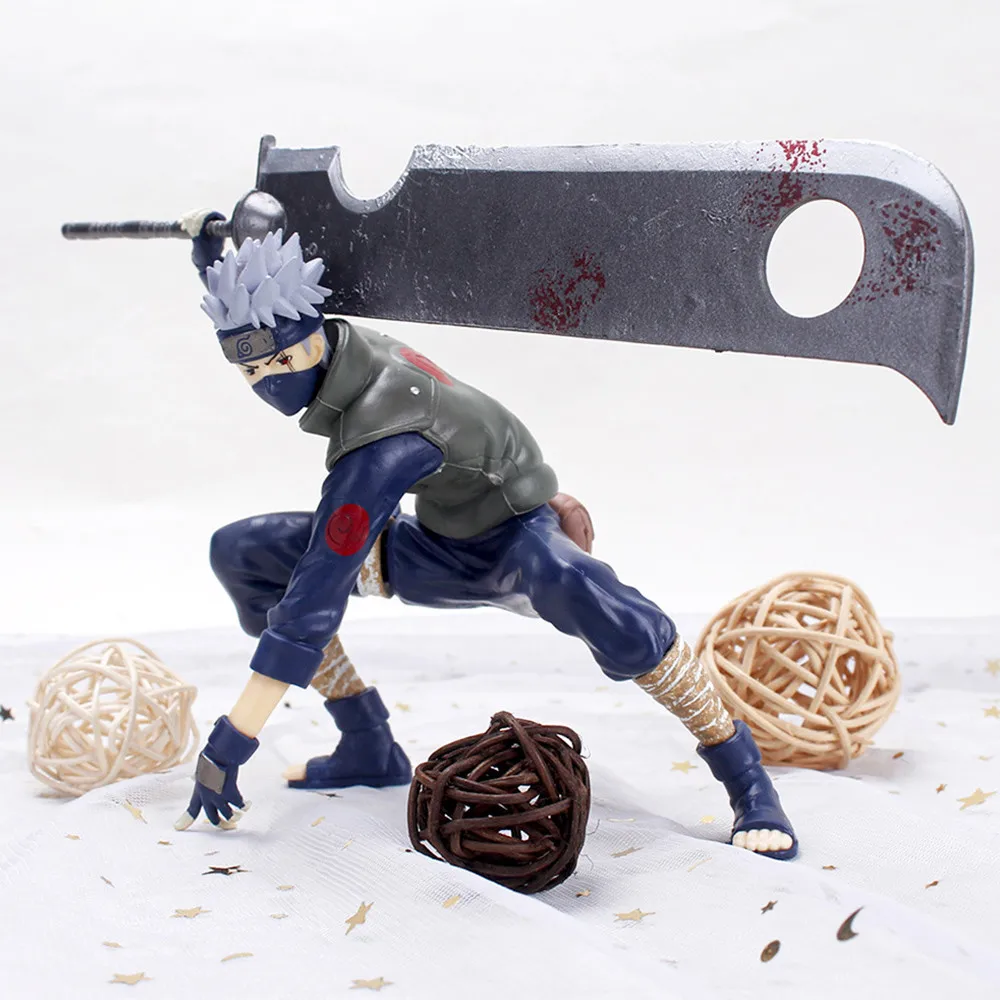 15cm Naruto Anime Figure Broadsword Hatake Kakashi Action Figures PVC Collection Model Doll Ornaments Toys Birthday Gifts