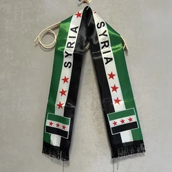 SKY FLAG Custom Syria Scarf 14*135cm The Syrian Arab Republic Syrian three Star Scarf Banner For event decoration
