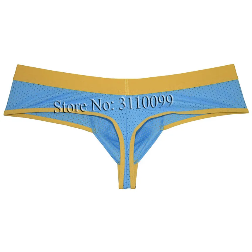 Men's Cheeky Pouch Bikini Boxers Thongs Breathable Brazilain Underwear