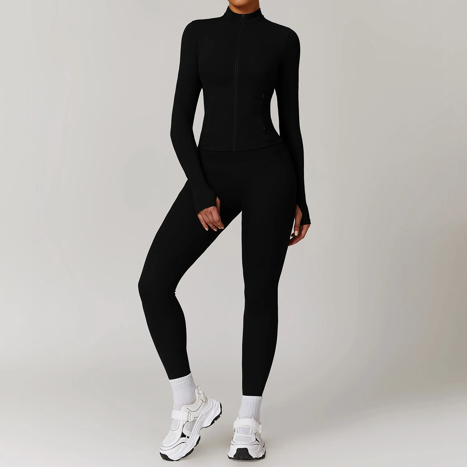 Women's Tracksuit Fitness Suit Yoga Sets Sportswear Workout Sports Long Sleeve Bra High Waist Leggings Gym Clothing Yoga Suits