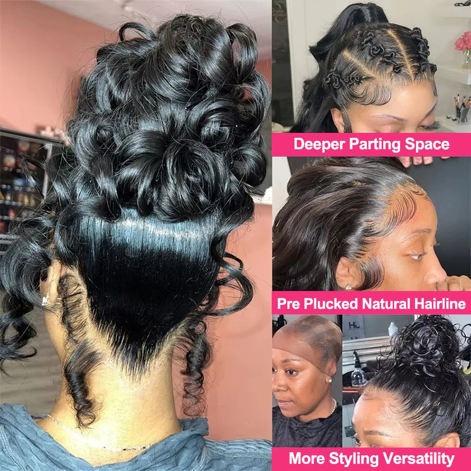 الجسم موجة 360 كامل HD الدانتيل الباروكات الأمامية شعر الإنسان قبل قطعها البرازيلي غلويليس شعر مستعار 200 الكثافة 13x4 الدانتيل الجبهة باروكة من شعر طبيعي