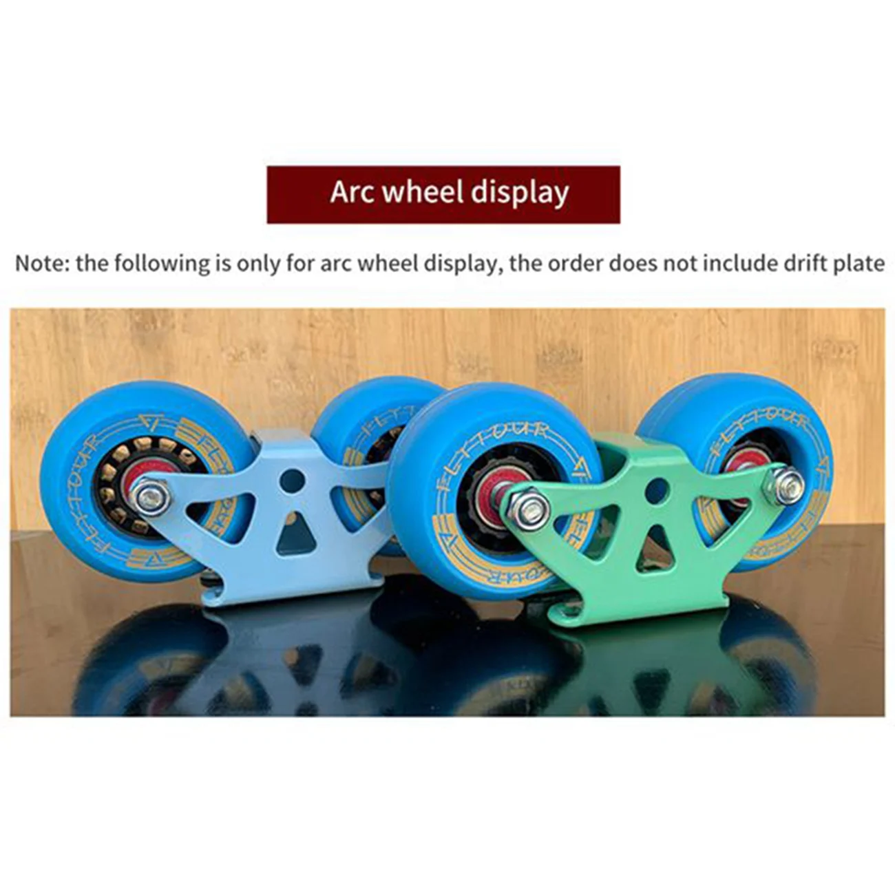 Freeline Roller Road Driftboard Maple Split Portable Skateboard 82A PU Drift Board Wheel Anti-Skid Skateboard,Blue