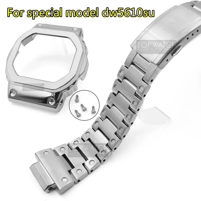 

Special Model DW5610SU Metal Stainless Steel Watchband Strap Watch Band Frame Case Belt Tools Only for Model DW5610SU