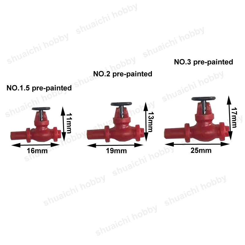 10 قطعة RC قارب محاكاة مكافحة الحرائق صمام البلاستيك النار التبديل الارتفاع 9 مللي متر 13 مللي متر 17 مللي متر قطع تزيين ل نموذج بحري السفينة
