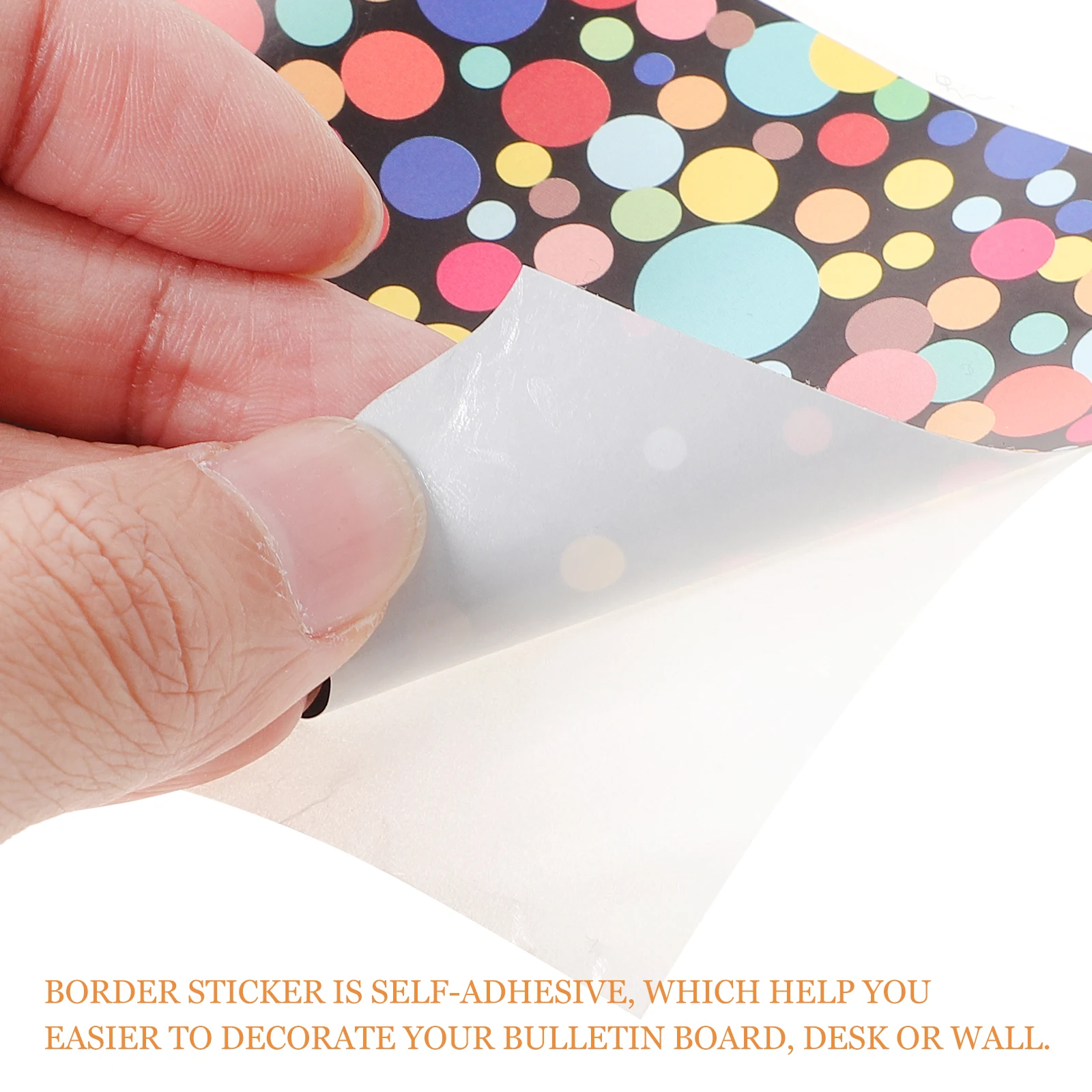 

1 Roll Wave Border Sticker Bulletin Board Trim Decorative Paper Classroom Adhesive Wall Stickers Foldable Blackboard Border