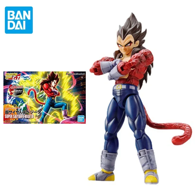 In Stock Bandai Original Dragon Ball Super Saiyan 4 Black Hair Vegeta IV Assembled Model Anime Action Figure Toys Hoilday Gifts